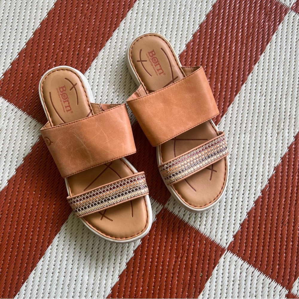 Born Light Brown Slide Sandals